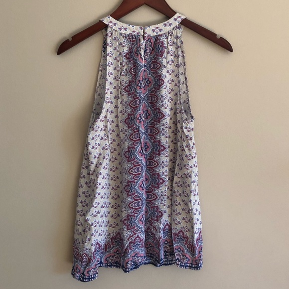 Halter Tank Top with Floral Pattern - Picture 5 of 5